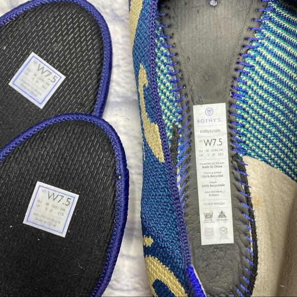Rothys The Flat in Moroccan Blue, Rare - Picture 5 of 6